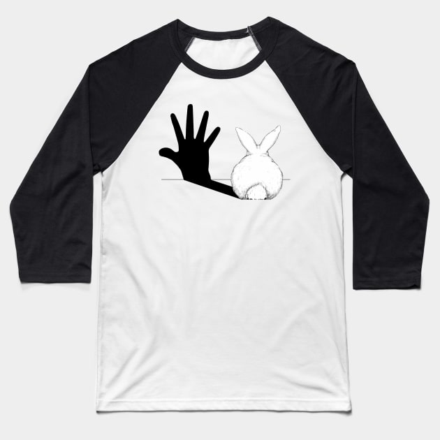 Rabbit Shadow Baseball T-Shirt by Daniac's store